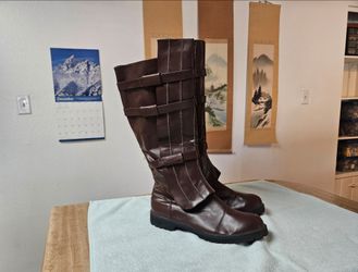 Funtasma Walker-130 Brown Leather Fantasy Sytle High Boots, Men's 10.5