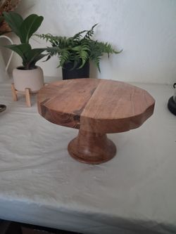 Wooden Cake Stand Pedestal