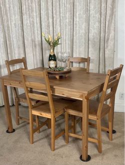 Compact Kitchen Dining Table & 4 Chairs