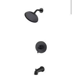 Glacier Bay Oswell Matte Black Tub & Shower Faucet Set 1.8 GPM w/ Valve
