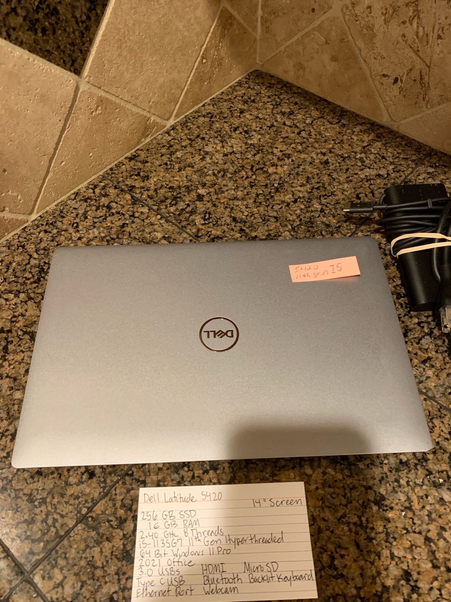 11th Gen Dell with 256GB NVME SSD, 16 GB Ram, and Windows 11 Pro