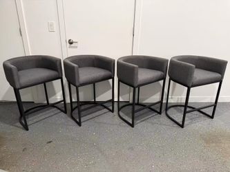 Modern Upholstered Counter Bar Stools, New