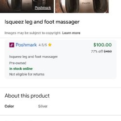 Isqueez Foot And Leg Massager Like New