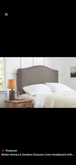 Queen Headboard & Metal Bed Frame