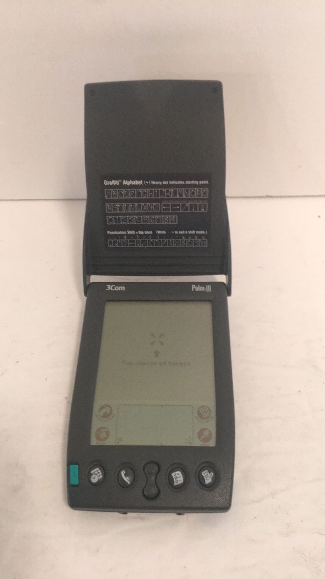 Classic 3Com Palm3 Digital PDA With Stylus Computing Platform made in USA tested and works. Comes w/ leather case