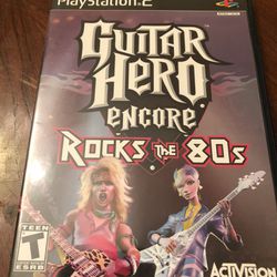 Guitar Hero Rock The 80s Video Game PLAYSTATION 2 PS2