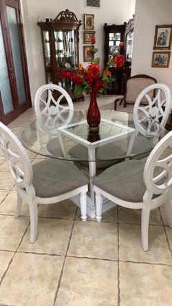 White dining set