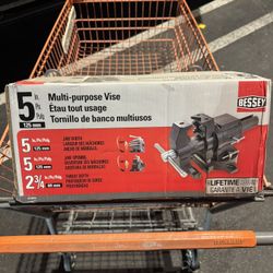 5 in. Multi-Purpose Rotating Pipe and Bench Vise with Swivel Base