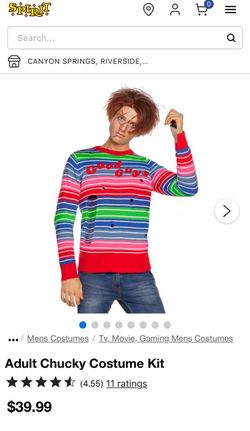 Chucky Good Guys Distressed Striped Sweater
