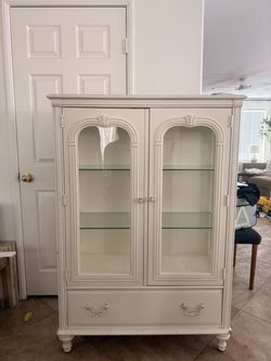 Solid Wood Armoire Off White