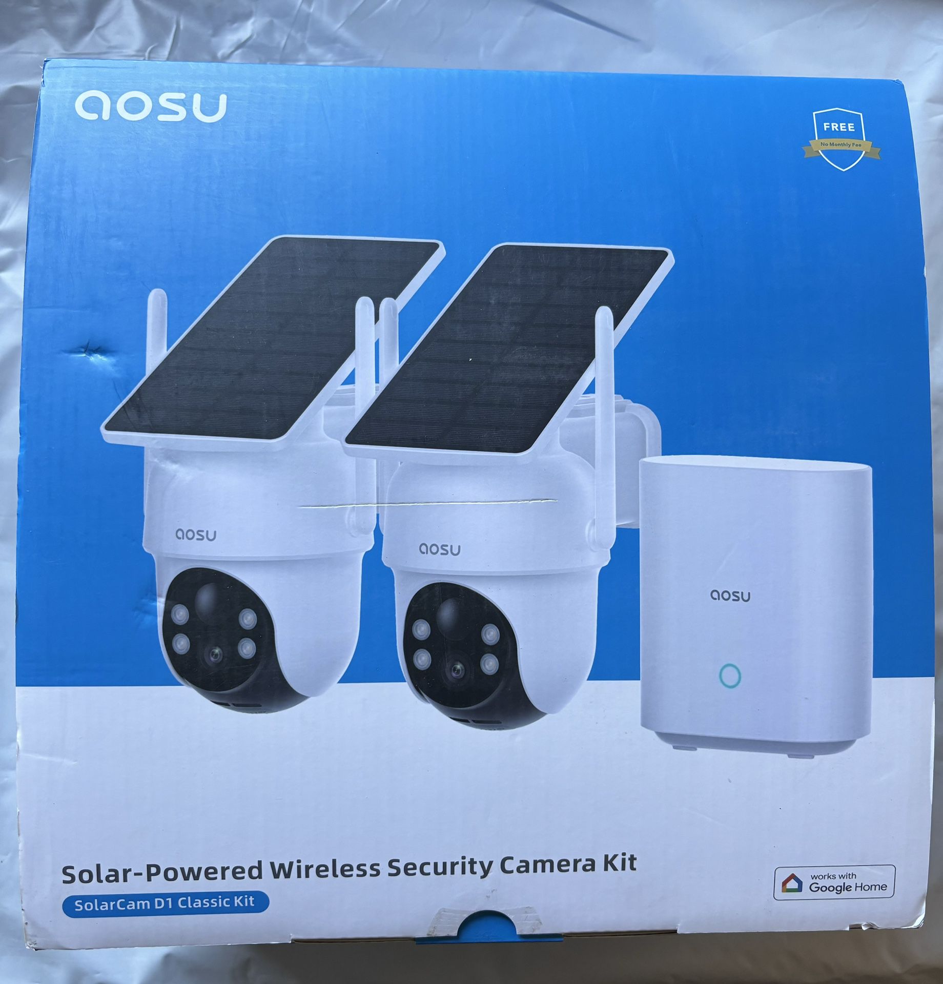 Security Cameras Outdoor Wireless, 2 Cam-Kit, No Subscription, Solar-Powered