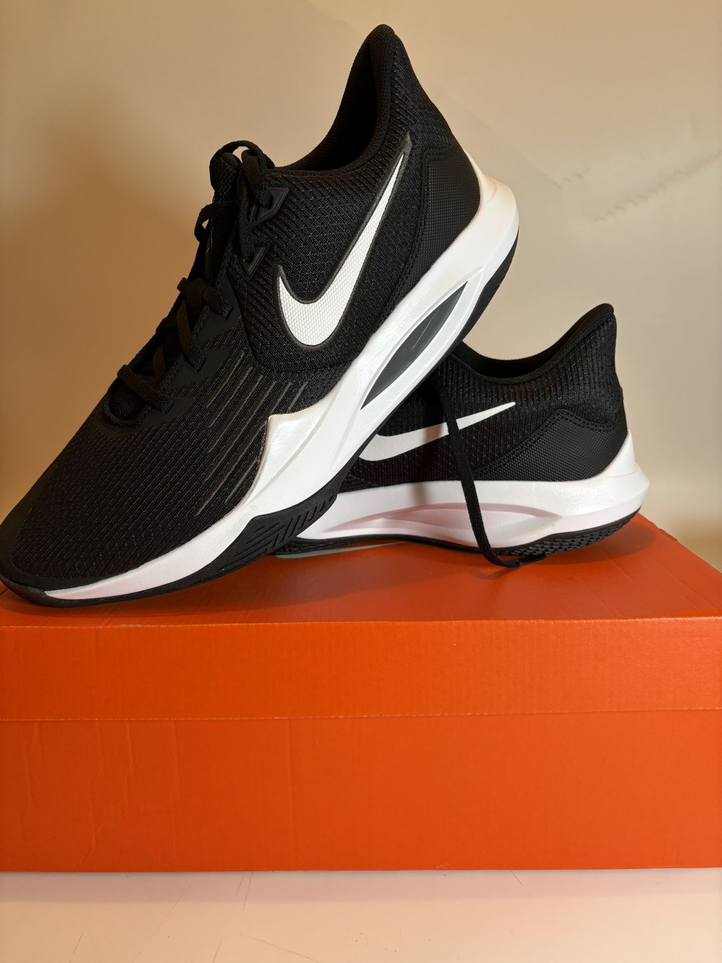 Nike Precision 5 Men’s Basketball Shoes Black White Size 13