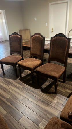 Elegant solid wood 8 dining chairs