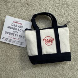 Trader Joe’s Canvas Micro Tote With Grocery Bag