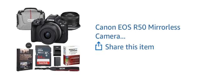 Cânon EOS  R50  mirrorless