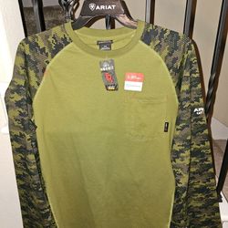 ARIAT FRC GREEN CAMO PULL OVER SHIRTS 