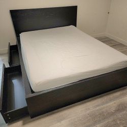 IKEA Queen Bed Frame and Mattress