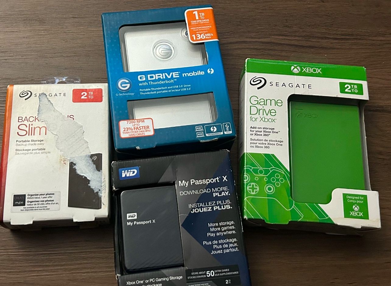(4) External Hard Drives $160