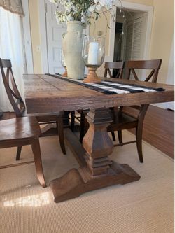 Wood dining table farmhouse