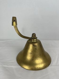 Perko Ship Bell Brass Maritime Fog Bell Vintage Heavy Large Brass Bell Wall Hung