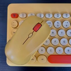 Retro Wireless Type-Writer Keyboard And Mouse 