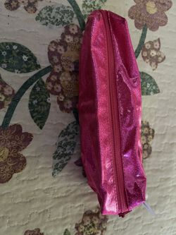 Creative U Glittered Pink Zipper Pencil Case