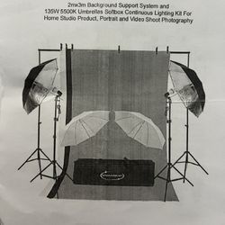 ShowMaven Photography Lighting Kit Background Support Umbrellas Softbox