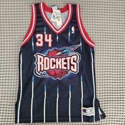 Vintage Champion Houston Rockets Hakeem Olajuwon NBA  Jersey