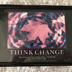 Inspirational Small Desk Picture “THink Change”