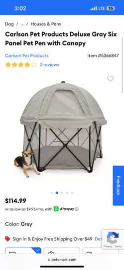 Dog/cat pen with canopy!