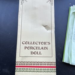 Vintage Collectors Porcelain Doll