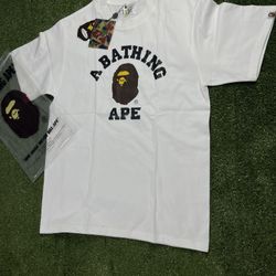 White Bape Tee Sizes M L