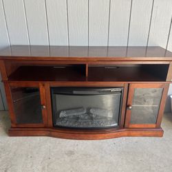 Entertainment Stand With Electric Fireplace 