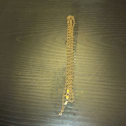 Solid 10k 22 Inch Rope chain