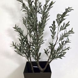*** REDUCED *** 6ft Faux Olive Tree in a 28in Brown Resin Planter @ Lasting Creations