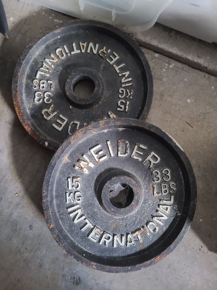 Weider International 33lbs weight plate set