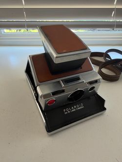 Vintage Polaroid SX-70 Land Camera – Brown Leather & Chrome
