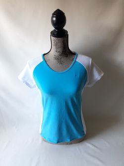 Nike Women's blue/white short sleeve athletic top size M
