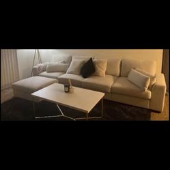 Modern Beige Sectional Couch 