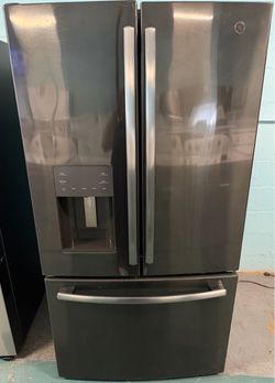 GE DARK STAINLESS 3 DOORS FRIDGE 36”