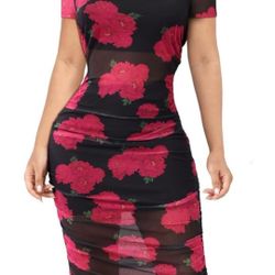 Womens 3 Piece Sheer Dress Sz Xl NWT 