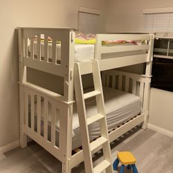 White Wooden Bunk Bed Crate And Barrel