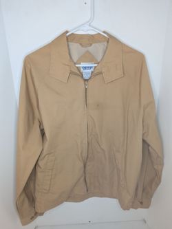 Repage Tan Zip-Up Harrington Jacket