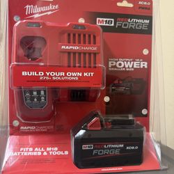 Milwaukee Rapid Charger And FORGE Battery 8ah
