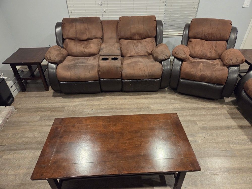 Reclining Sofa Set w/ Tables $200obo