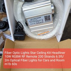 Fiber Optic Lights Star Ceiling Kit Headliner 10W RGBW RF Remote 200 Strands 6.5ft/2m Optical Fiber Lights for Cars and Room m1b 60s