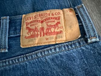 Levi's 501 Original Fit Jeans Men's 38x34 Medium Wash Straight Leg Denim