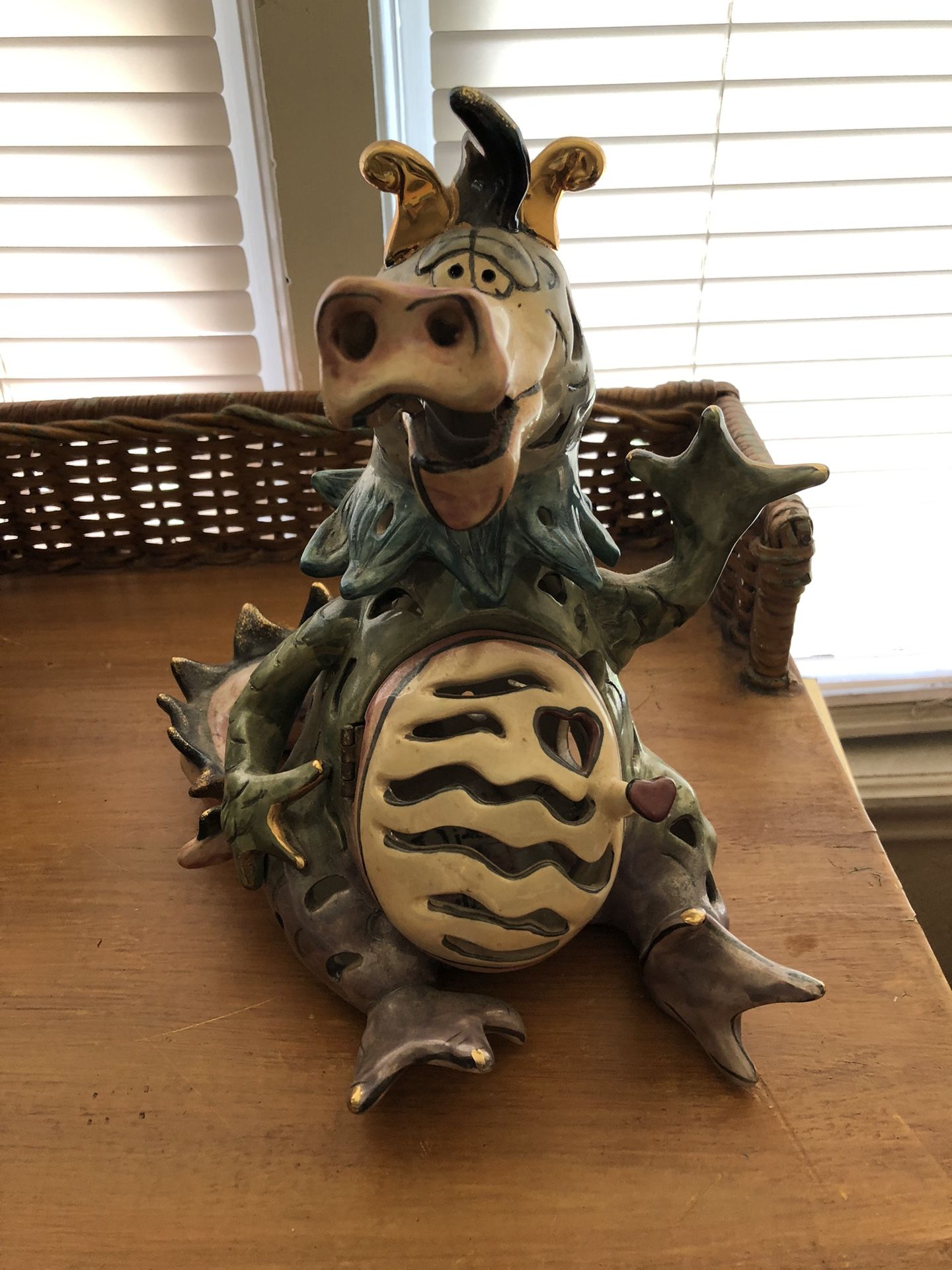 Blue Sky 10” Dragon Tealight Candle Holder