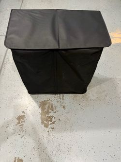 Black Fabric Laundry Hamper with Lid