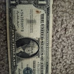 Old Paper Currency 1957 F Series Blue Seal $1 Bill